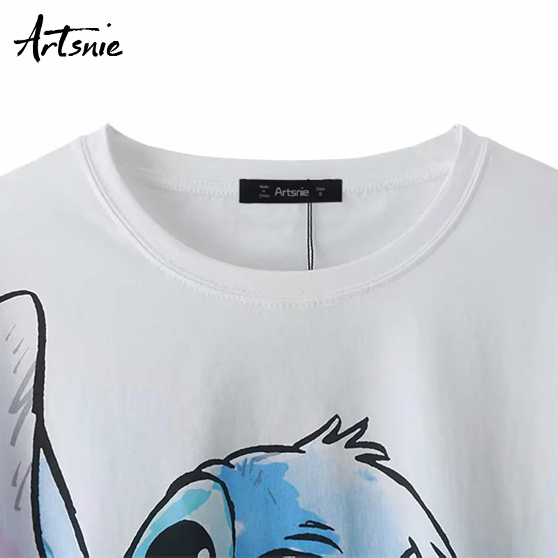 Женская футболка Artsnie disney летняя с круглым вырезом и коротким рукавом