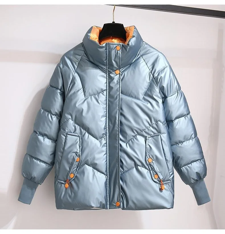 Winter Jacket Women 2021 New Glossy Down Cotton Coat Winter Warm Down Jacket Parkas Thick Warm Cotton-Padded Coat Outwear Female Winter Jacket Women 2021 New Glossy Down Cotton Coat Winter Warm Down Jacket Parkas Thick Warm Cotton-Padded Coat Outwear Female