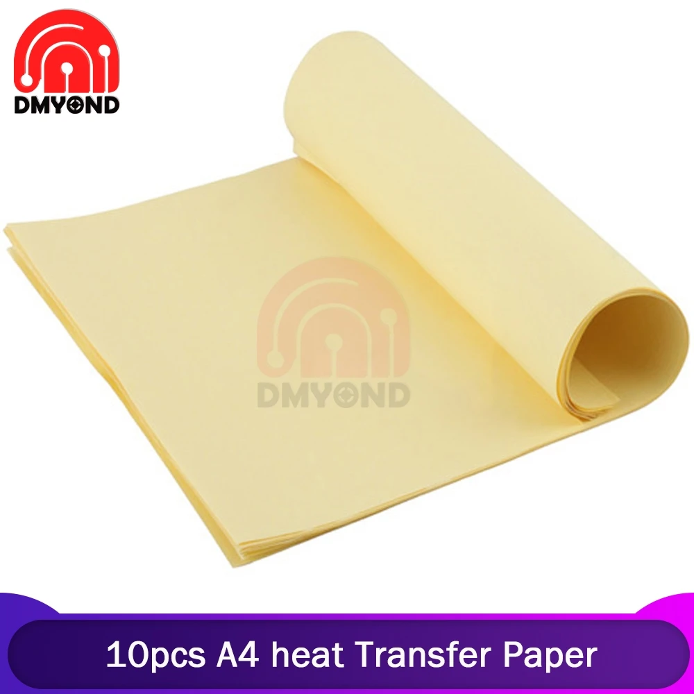 10 hojas A4 papel de transferencia de calor amarillo para DIY PCB circuito Board 