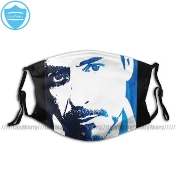 

Iron Man Mouth Face Mask Rdj In Blue Facial Mask Funny Fashion with 2 Filters for Adult