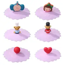 Креативная прозрачная вишневая силиконовая крышка для чашки термостойкая герметичная чайная крышка