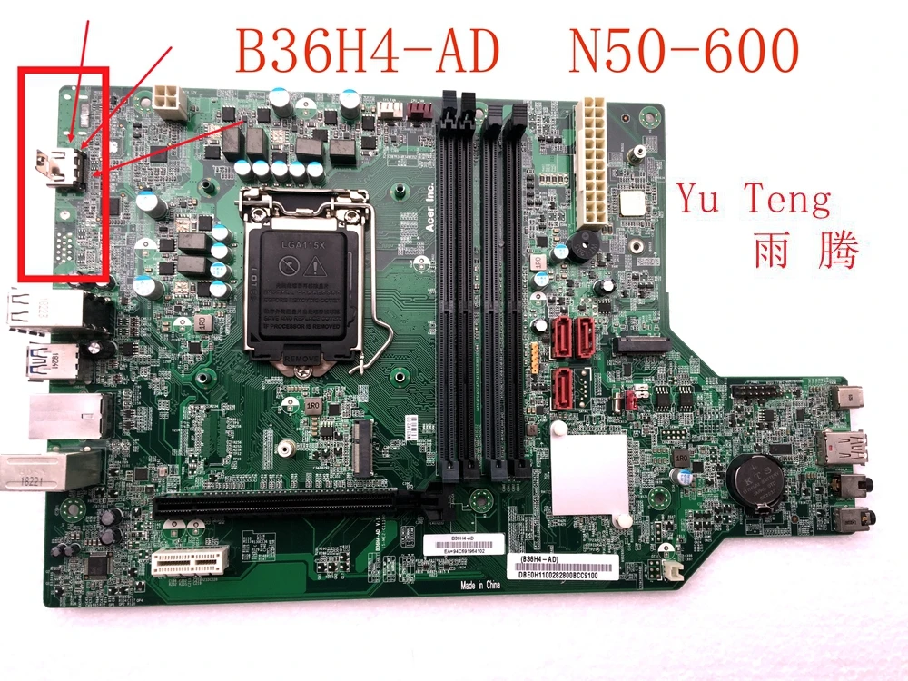 Подходит для Acer Φ материнская плата lga1151 ddr4 b360 100% тест ок доставка | Компьютеры и
