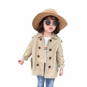 

2020 Fashion Infant Baby Toddler Girls Boys Kids Jacket Coat Trench Coat Brown Spring Autumn Children jacket dust coat