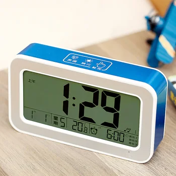 

Luminous LED Thermometer Alarm Clock Electronic Digital Multi Function Alarm Clock Portable Travel Snooze Alarm Clock MM60NZ