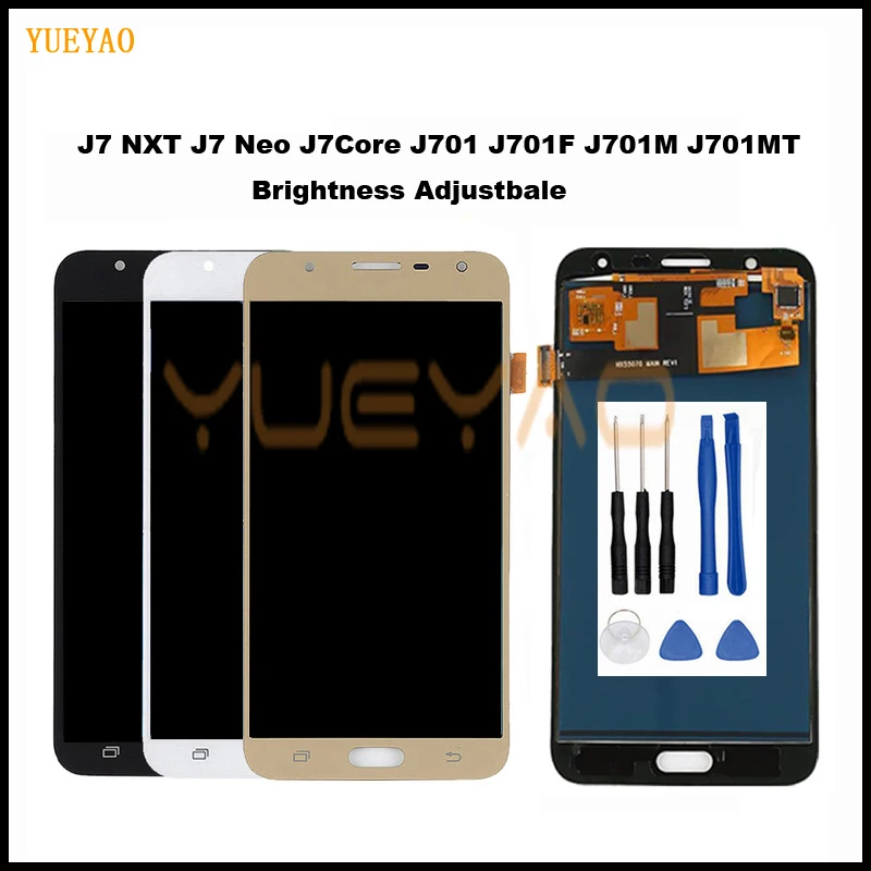 ЖК-дисплей 5 дюйма для SAMSUNG Galaxy J7 Neo сенсорный экран J701 J701F J701M J701MT в сборе запасные