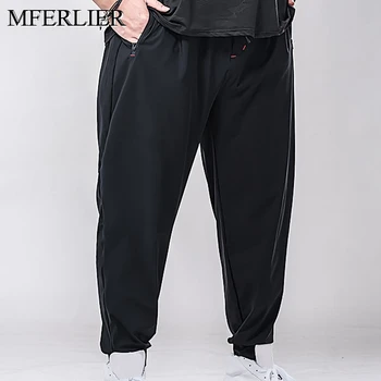 

Autumn winter plus size men pants black color 5XL 6XL 7XL weight 140kg casual men pants