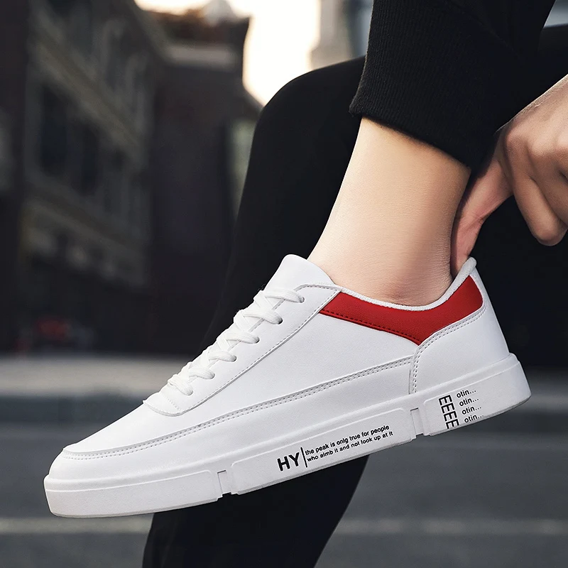 Мужские кроссовки с резиновой подошвой кожаные лоферы повседневная обувь на