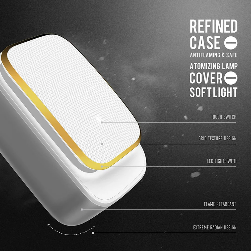 Besegad Многофункциональный портативный двойной USB зарядное устройство адаптер питания с светодиодный сенсорный ночник для смартфона планшета