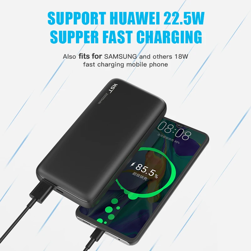 Power Bank 20000mAh PD 60W Fast Charging for Huawei P30 P40 Laptop Powerbank Portable External Battery Charger for iPhone Xiaomi wireless charging power bank