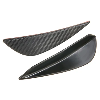 

Mayitr 4Pcs/set Black ABS Carbon Fiber Style Car Front Bumper Fins Lip Canards Splitter Trim Kit Auto Body Kit Car Spoiler