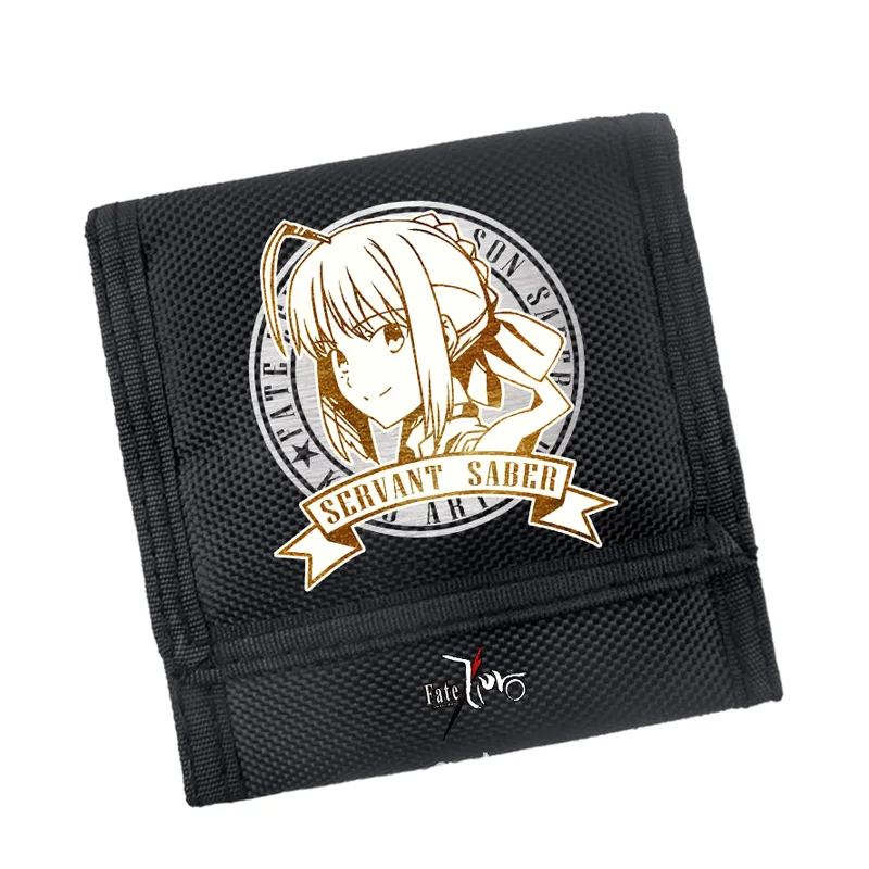 Fate Zero Wallet for Students Fate Stay Night Black Oxford Carteira (4)