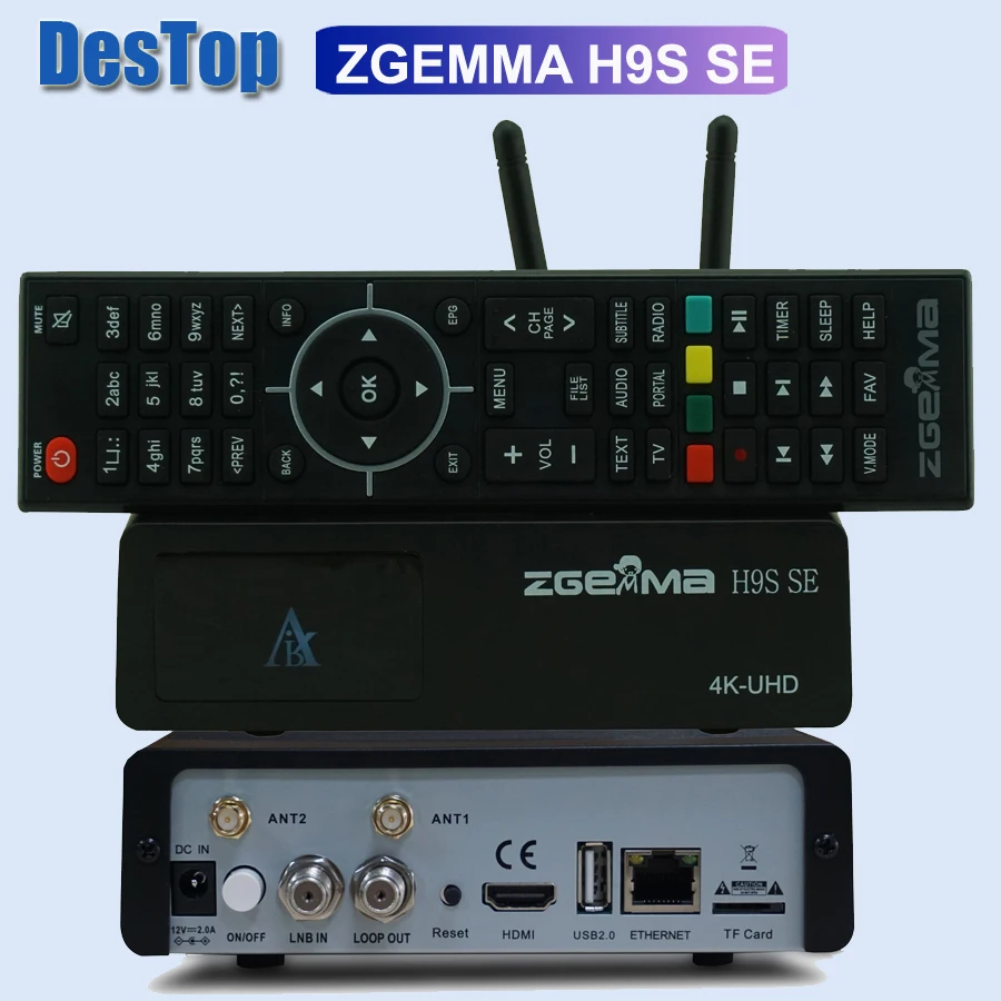 1 шт. новейший ZGEMMA Супер Продажа H9S SE 4K UHD H.265/HEVC цифровой спутниковый ТВ Deocder DVB S2/S2X