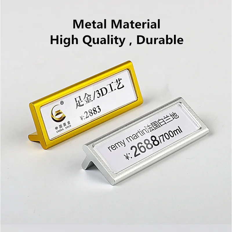 20*60mm Metal Mini Retail Price Tag Papers Label Card Holder Sign Holder Display Stand For Supermarket 10 pieces supermarket metal price label card tags pop clip countertop cake bread products sign paper holder clip stand
