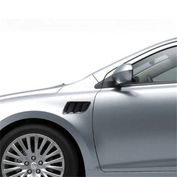

1 Pairs Car Air Intake Flow Vent Fender Decorative Stickers Side Mesh Cover Front Bumper Hood Bonnet Grilles Vent Decals