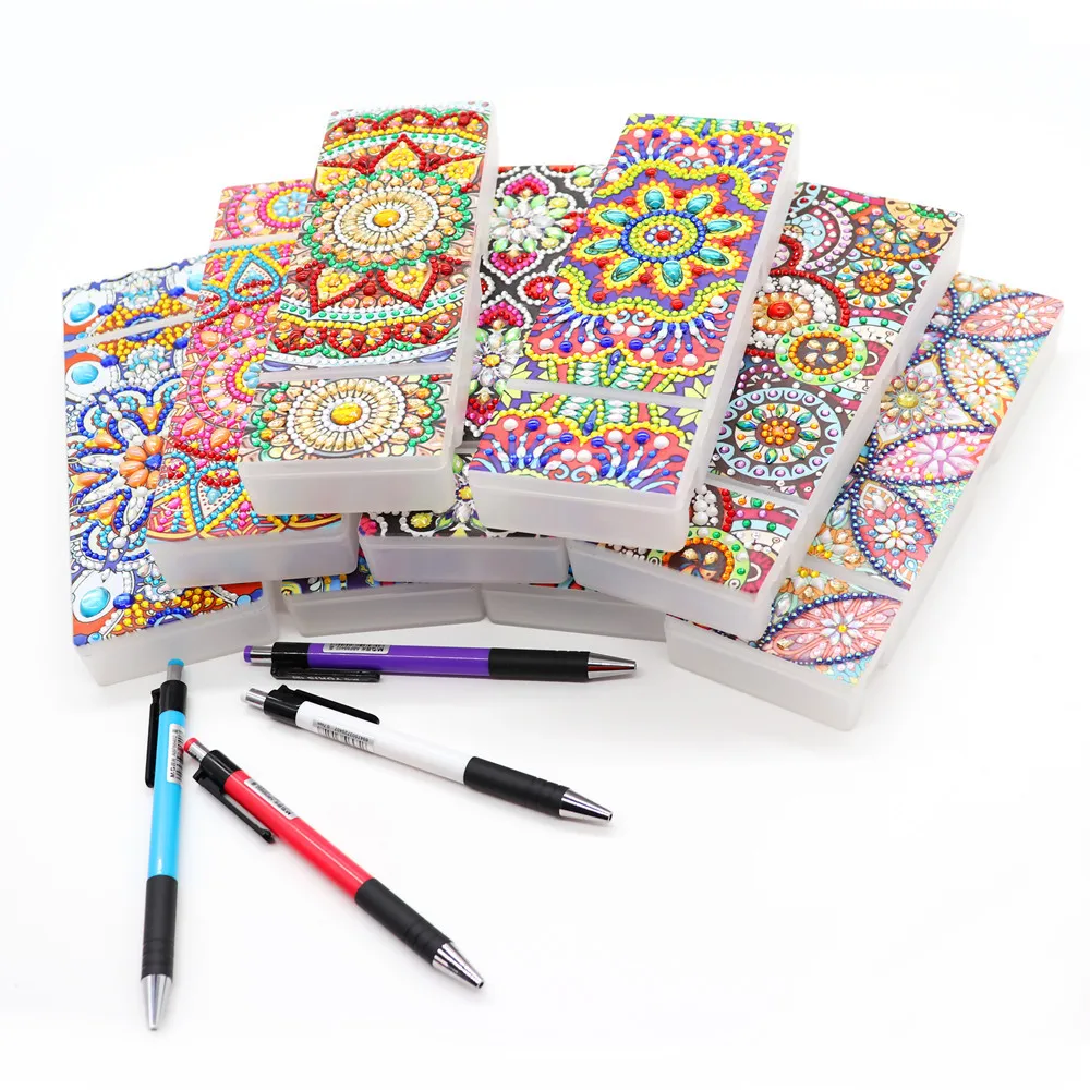 

Diy 5d Diamond Painting Stationery Box Special Shaped Diamond Derivative Crystal Bright Diamond Storage Box Datura Flower Box