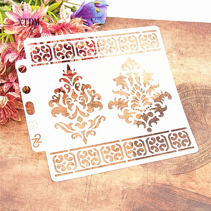 

Totem plastic mold shield DIY cake scrapbook stencils hollow Embellishments printing lace ruler Valentine's Day