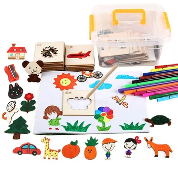 

150Pcs Baby Toys Drawing Toys Coloring Board Children Creative Doodles Early Learning Education Toy Boy Girl Learn Drawing Tools