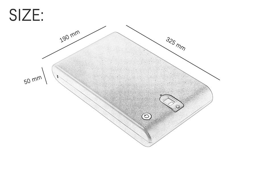 Биометрический отпечаток пальца Мини Портативный пистолет Сейф OS120A