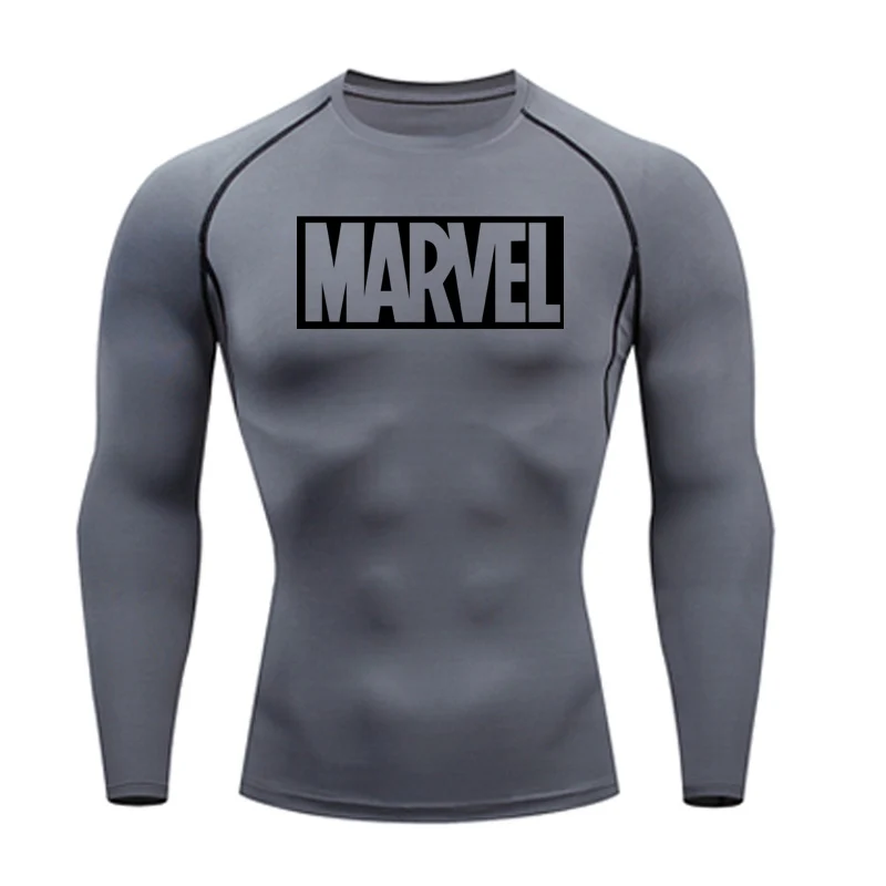 shirts 2 шт. спортивный костюм для мужчин сжатия ММА футболка с длинным рукавом Рашгард комплект мода толстовка+ леггинсы фитнес термобелье - Цвет: shirts