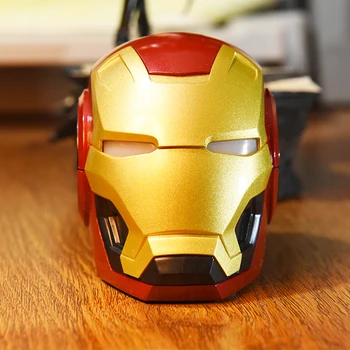 Haut-parleur sans fil Iron Man, Bluetooth, basse, Portable, pour l’extérieur, Compatible avec Radio FM