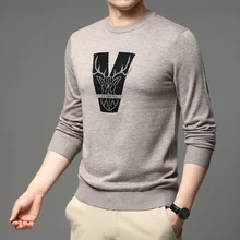 

DIMI Autum Winter Casual Jumper Mens Clothes New Fashion Brand Cool Knit Oversized Crew Neck Wool Pullover Sweater Men Graphic