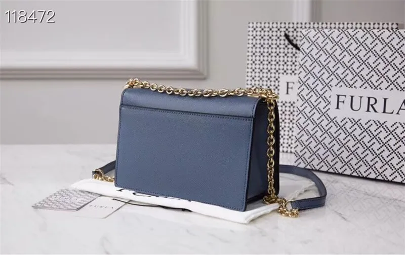 Оригинальные женские сумки FURLA, высокое качество, маленькие размеры, женские меховые кожаные сумки, серый синий цвет, размер 20 см* 8 см* 14 см