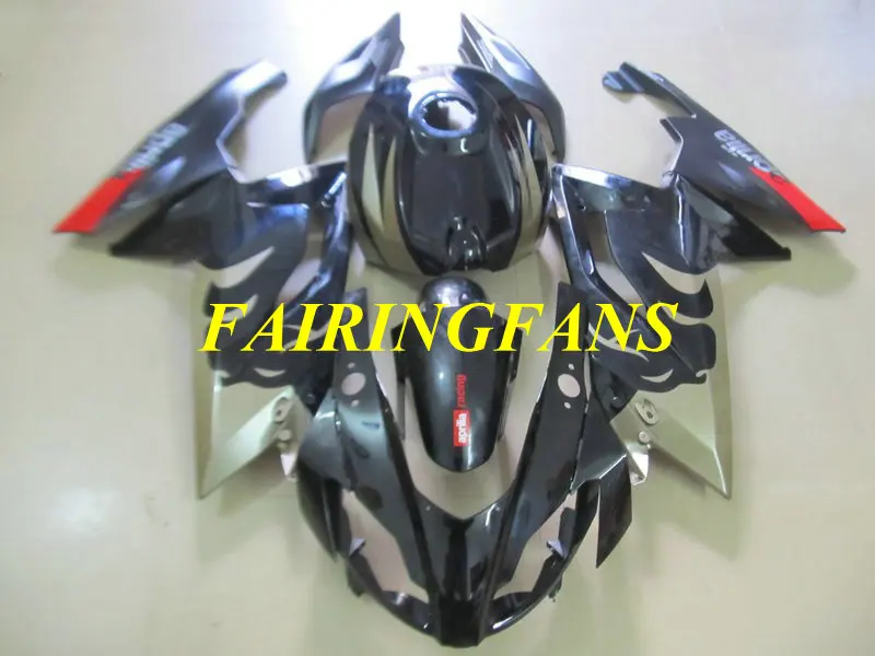 Литья под давлением обтекатель тела комплект для Aprilia RS125 06 07 08 09 10 11 RS 125 2006 2011 Черный Серебряный Обтекатели Кузов+ подарки AP11