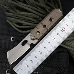 Mini couteau pliant tactique d'extérieur en alliage de titane de haute qualité, lame S35VN, couteaux de poche de sécurité de survie de Camping THJ27 