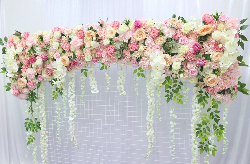 JAROWN Artificial Fake Flowers Rose Hydrangea Flower Row Wedding Arch Decoration Home Party Background Decor Flores Artificiales (12)