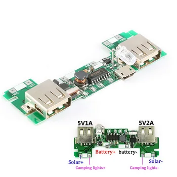 

USB 5V 2A Mobile Power Bank Charger Module Lithium Li-ion 18650 Battery Charging Board LED Indicator New Version