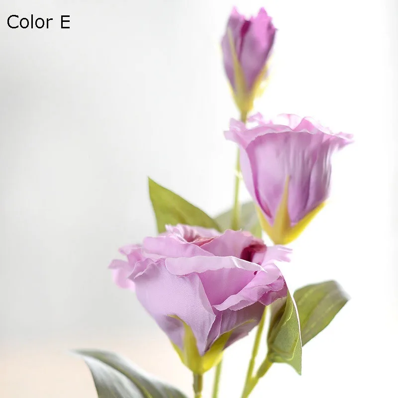 3 branches 70cm Artificial Flower Wholesale Trigeminal Eustoma Flower Home Decoration Fake Flower Wedding Flower silk Eustoma