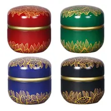 Мини жестяная коробка для хранения чая, кофе, конфет, круглый чехол, контейнер для свадебной вечеринки Y1AB