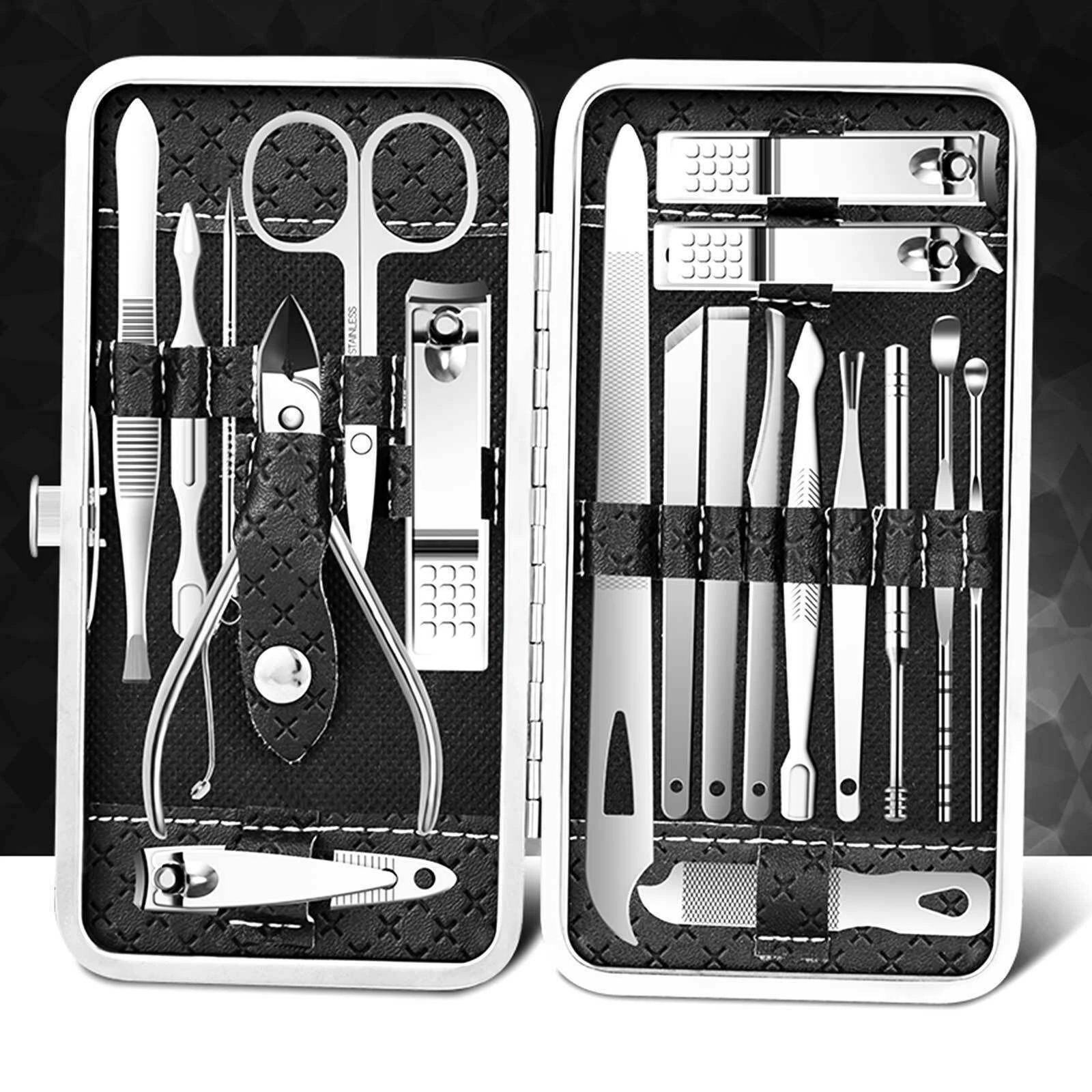 Centimeter Boren krom 19pcs Manicure Pedicure Grooming Kit Set For Professional Finger & Toe Nail  Care Scissors Clipper, Fashion Gift For Women Men - Clippers & Trimmers -  AliExpress