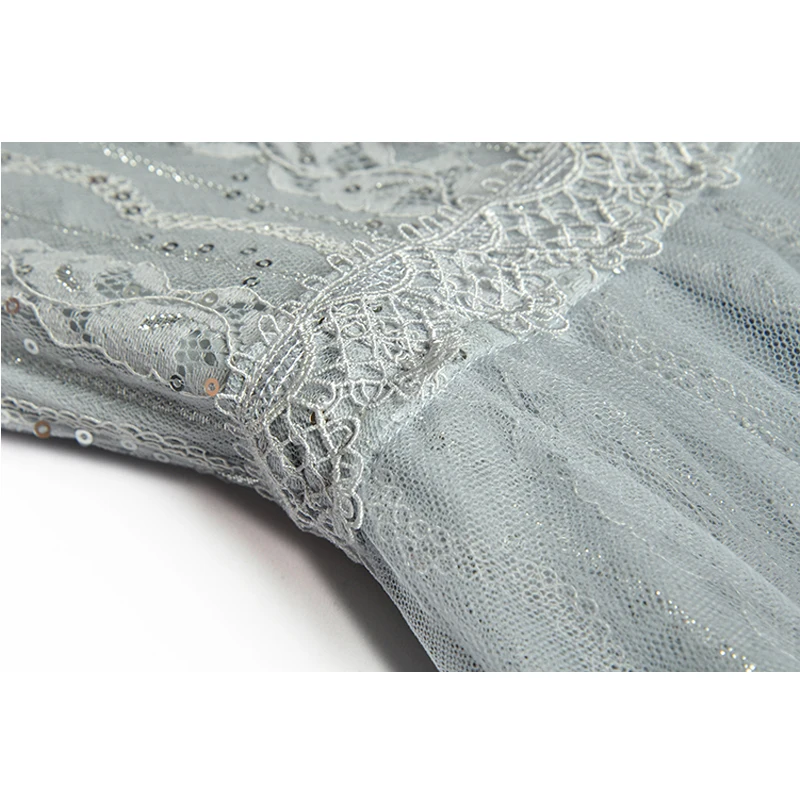 SEQINYY Gray Party Dress 2020 Spring Autumn New