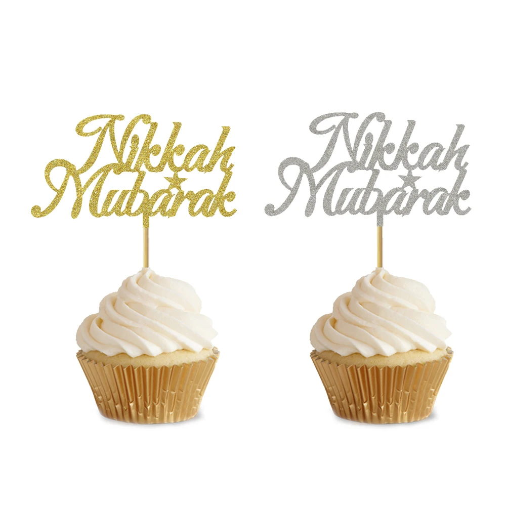 20 шт. 3x5 дюймов Eid Топпер для кексов Nikkah Mubarak Eid Mubarak hajj Mubarak Umrah Mubarak Топпер для кексов Eid al-Fitr украшения
