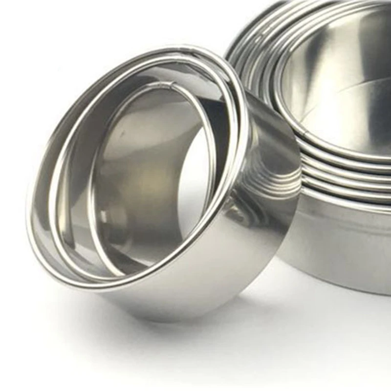 12pcsset Fruit Cookie Cutter Mold Round Shape Box Design Mini Stainless Steel Mould Biscuit Fondant Cake DIY Decorating Tools