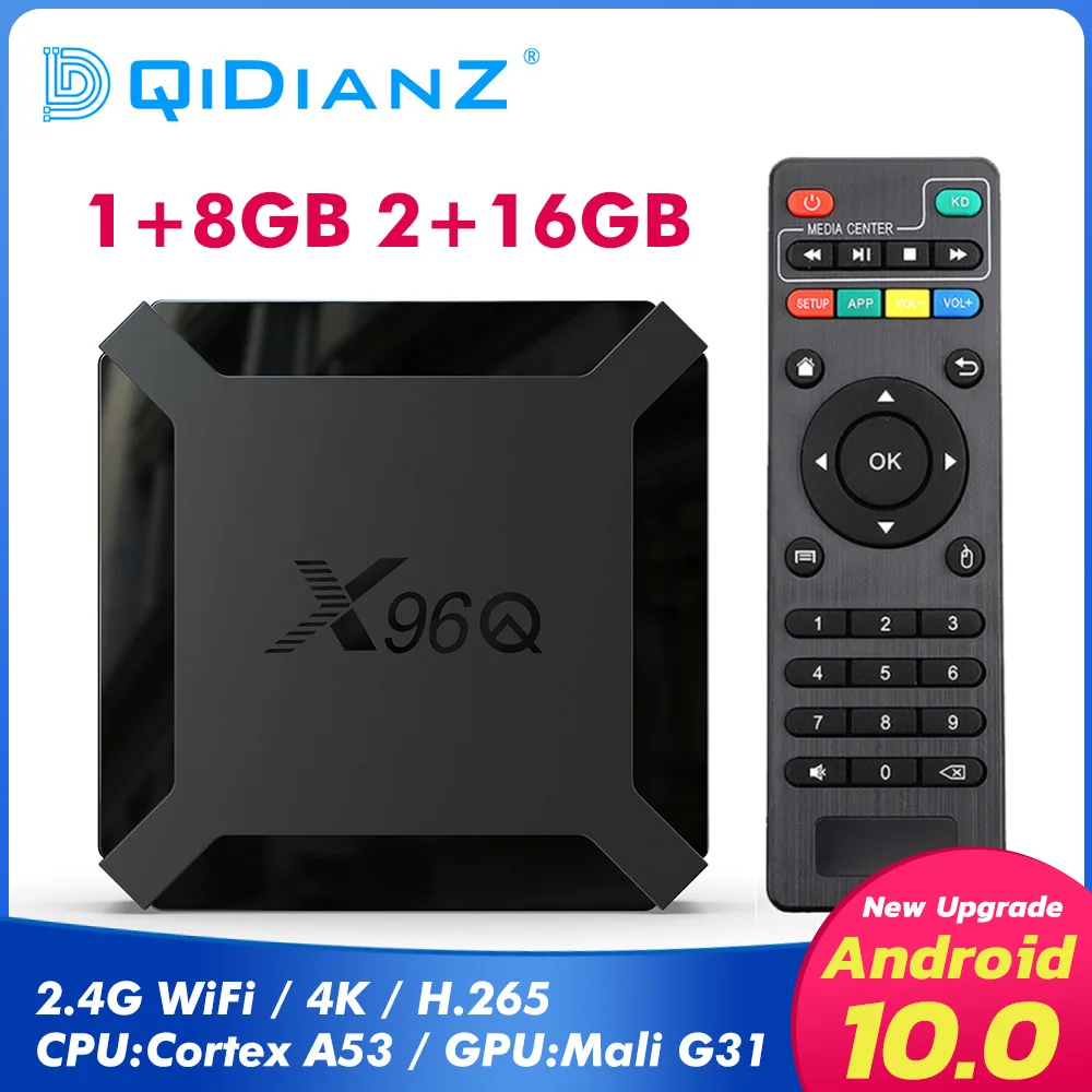 ТВ приставка X96Q android 10 Allwinner H313 четырехъядерный смарт TV 4K Смарт медиаплеер PK x96 mini