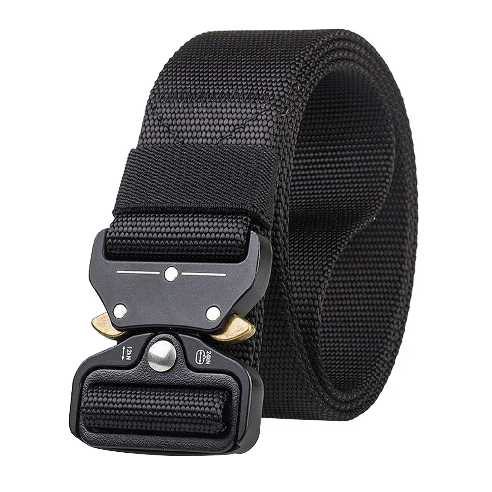 

Lightweight Wear-resisting Adjustable Accessories Unisex Tactical Belt Nylon Fabric Flexible Waist Support Outdoor Front Buckle