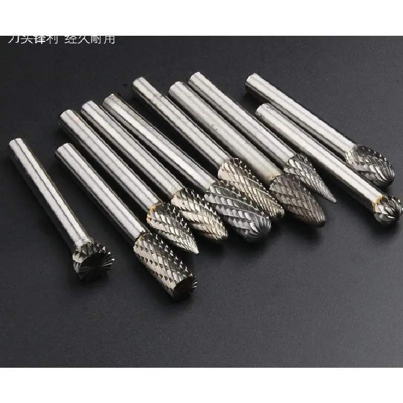 

2pcs 6X8mm HRC70 Double Cut Grinder Carbide Tungsten Steel Milling Cutter Hardmetal Rotary Burrs Metal Woodworking Router Bits