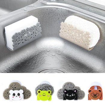 

Kitchen storage box sink suction cup sponge rack washing soap storage rack cartoon drain rack fridge organizer kitchen tools