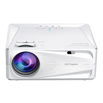 

LED HD Smart Home Projector 1080P 3200 Lumens Projector for Home Office White US Plug