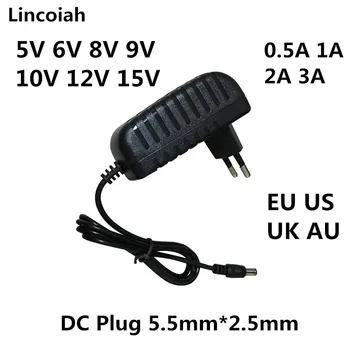 

France Spain 5V 6V 8V 9V 10V 12V 15V 0.5A 1A 2A 3A AU US UK EU AC/DC power adapter Monitor regulation charger adaptor Supply