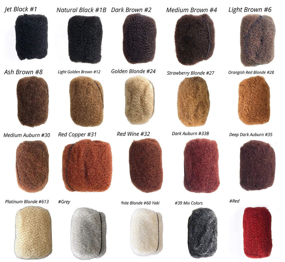 100% Human Hair for Dreadlocks and Braids - YONNA Tight Afro Kinky Bulk in Medium Brown and Honey Blonde (4 Ounce Weight, 4pcs/lot) image 6