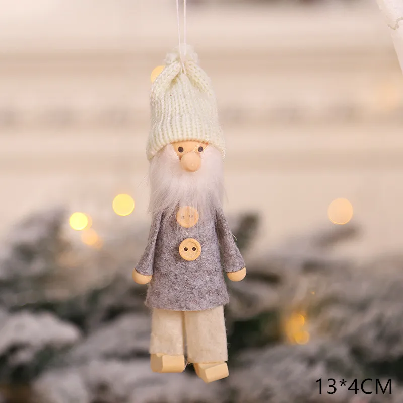 Рождественский Ангел-девочка мальчик лыжные Куклы Орнамент с рождественской елкой Natal Noel Deco Рождественское украшение для дома год детский подарок - Цвет: J-4