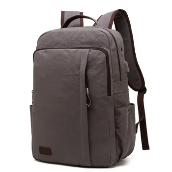 

2020 New Canvas Student Backpack Bag Usb Charging Casual Large Laptop Designer Backpack Capacity School Bags For Teenagers
