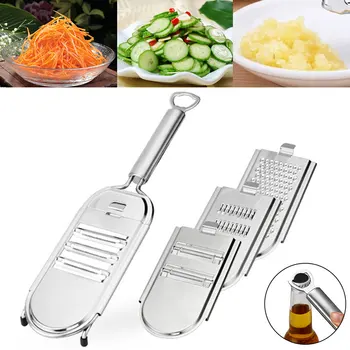 

5 In 1 Practical Slicer Fruit Multifunction Kitchen Tools Grater Potato Stainless Steel Cutter Peeler Zester Carrot
