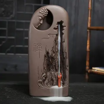 

Backflow Incense Burner Ceramic Holder Buddha Waterfall Incense Burner Censer Ganesha Burner Buddhist Decoration For Home