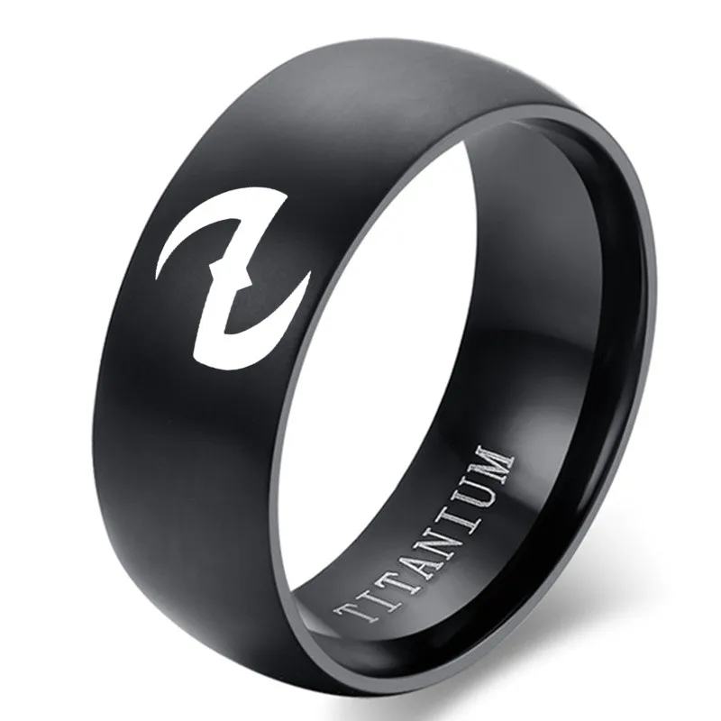 1PC One 8mm Evanescence Titanium Steel Ring Finger Jewelry for Music Fans 