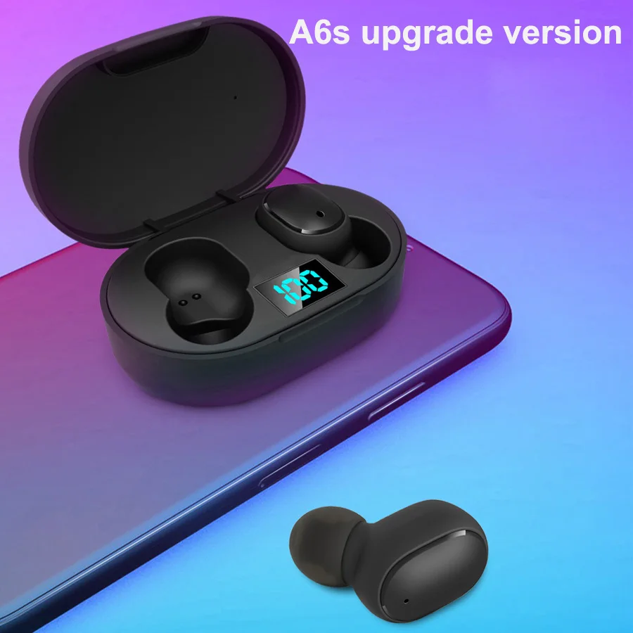 A6s upgraded version Роскошные 5,0 Bluetooth наушники мини беспроводные наушники с сенсорным управлением Tws стерео беспроводные наушники HiFi SBC гарнитура с микрофоном - Цвет: A6s upgraded version