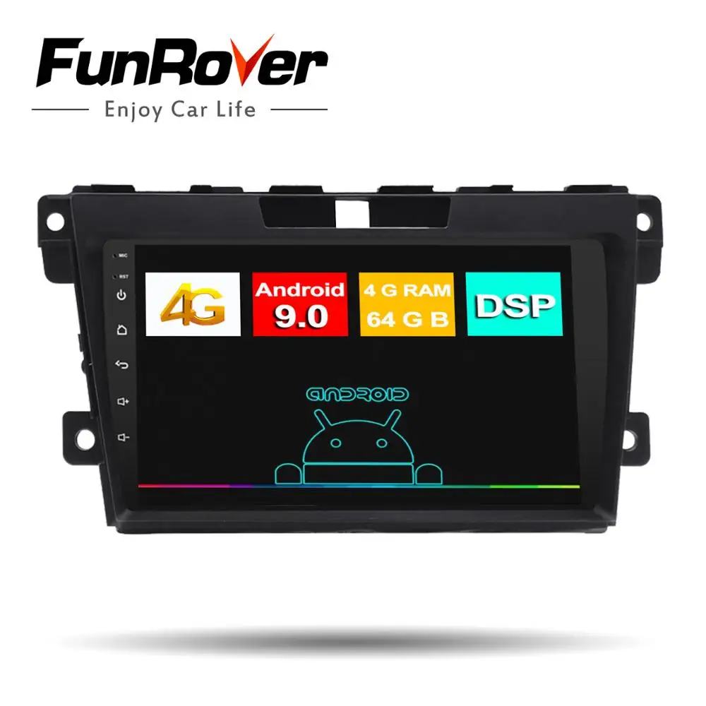 Funrover 2.5D+ DSP Android 9,0 для Mazda CX7 CX-7 CX 7 ER 2009-2012 автомобильный Радио Мультимедиа Видео плеер навигация gps 2din без dvd